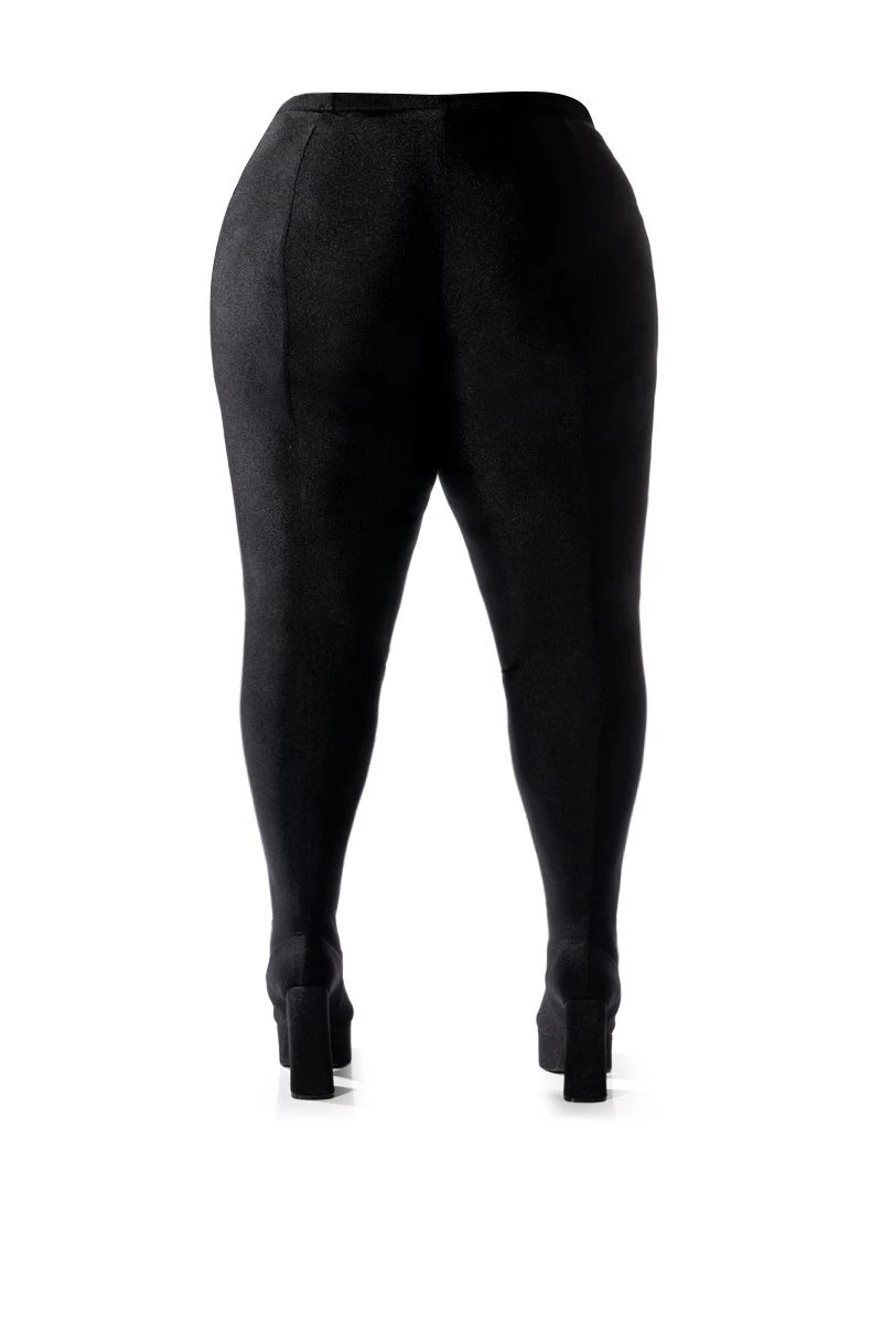 PLUS AZALEA WANG STAR STRETCH CHUNKY HEEL PANT BOOT IN BLACK 7 PLUS AZALEA WANG STAR STRETCH CHUNKY HEEL PANT BOOT IN BLACK - Image 5