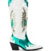 AZALEA WANG SHOW ME OFF COWBOY BOOT IN GREEN -Azalea Wang store azalea wang alpoline wedge boot in green green 2 2
