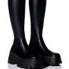 AZALEA WANG ARETHA STRETCH BOOT WITH 4 WAY STRETCH IN BLACK