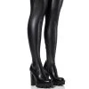 AZALEA WANG ASHLAND KNEE HIGH BOOT WITH 4 WAY STRETCH IN BLACK -Azalea Wang store azalea wang ashland knee high boot in black black 1 1