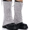 AZALEA WANG BLOOMFIELD EMBELLISHED BOOT IN SILVER