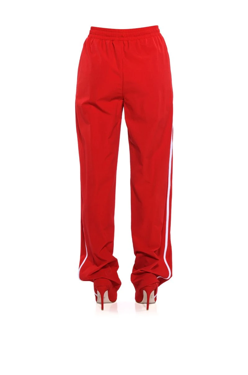 AZALEA WANG TRACK PANT BOOT IN RED 4 AZALEA WANG TRACK PANT BOOT IN RED - Image 3