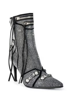 AZALEA WANG BROOKLYN BABY STILETTO BOOTIE IN SILVER -Azalea Wang store azalea wang brooklyn baby stiletto bootie in silver silver 3 3