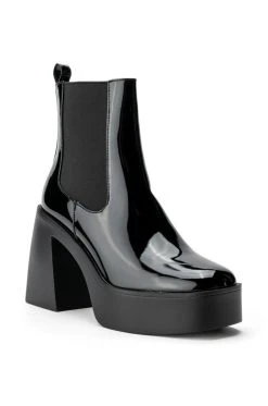 AZALEA WANG CHERRY CHUNKY BOOTIE IN BLACK -Azalea Wang store azalea wang cherry chunky bootie in black black 3 3