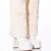 AZALEA WANG COCO FUR FOLD OVER BOOT IN WHITE -Azalea Wang store azalea wang coco fur fold over boot in white white 1 1
