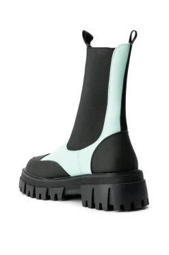 AZALEA WANG CRAZY LIKE ME FLATFORM BOOTIE IN BLUE -Azalea Wang store azalea wang crazy like me flatform bootie in blue blue 4 4