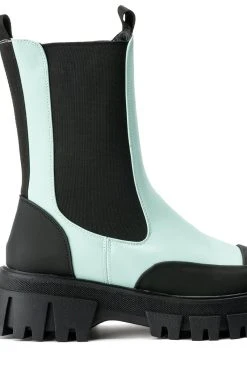 AZALEA WANG CRAZY LIKE ME FLATFORM BOOTIE IN BLUE -Azalea Wang store azalea wang crazy like me flatform bootie in blue blue 5 5