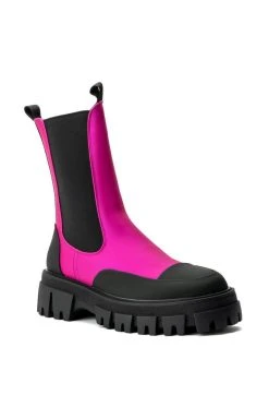 AZALEA WANG GENEVIEVE FLATFORM BOOTIE IN PINK -Azalea Wang store azalea wang crazy like me flatform bootie in pink pink 3 3