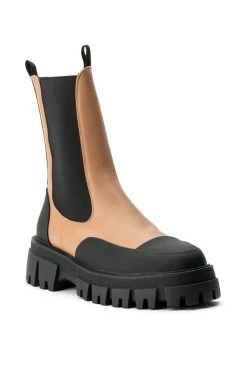 AZALEA WANG CRAZY LIKE ME FLATFORM BOOTIE IN SAND -Azalea Wang store azalea wang crazy like me flatform bootie in sand sand 3 3