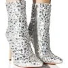 AZALEA WANG DIAMONDS ARE MY BESTIES STILETTO BOOTIE IN SILVER -Azalea Wang store azalea wang diamonds are my besties stiletto bootie in silver silver 1 1