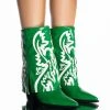 AZALEA WANG ESPERANZA WESTERN BOOTIE IN GREEN -Azalea Wang store azalea wang esperanza western bootie in green green 2 2