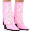 AZALEA WANG ESPERANZA WESTERN BOOTIE IN LIGHT PINK -Azalea Wang store azalea wang esperanza western bootie in light pink pink 1 1