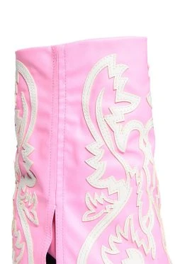 AZALEA WANG ESPERANZA WESTERN BOOTIE IN LIGHT PINK -Azalea Wang store azalea wang esperanza western bootie in light pink pink 5 5