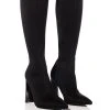 AZALEA WANG ESTATE NEOPRENE KNEE HIGH BOOT IN BLACK -Azalea Wang store azalea wang estate neoprene knee high boot in black black 1 1