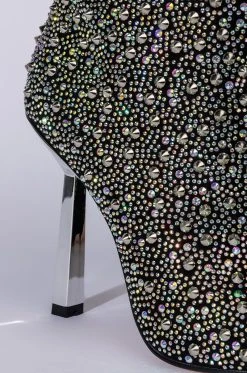 AZALEA WANG EYES ON ME STILETTO BOOTIE IN MULTI -Azalea Wang store azalea wang eyes on me stiletto bootie in multi multi 6 6