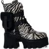 AZALEA WANG FOLLOW CHUNKY COMBAT BOOTIE IN ZEBRA -Azalea Wang store azalea wang follow chunky combat bootie in zebra zebra 2 2
