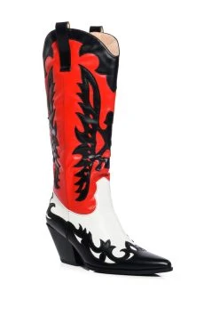 AZALEA WANG GFORCE MULTI COLORED WESTERN BOOT -Azalea Wang store azalea wang gforce multi colored western boot multi 3 3