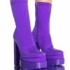 AZALEA WANG ICING MONOCHROME PURPLE CHUNKY BOOTIE -Azalea Wang store azalea wang icing monochrome purple chunky bootie purple 1 1