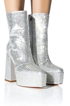 AZALEA WANG JAYDA CHUNKY BOOT IN SILVER -Azalea Wang store azalea wang jayda chunky boot in silver silver 1 1 c1