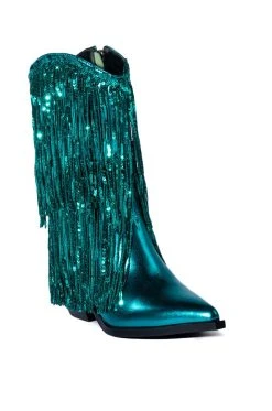 AZALEA WANG JOYFUL RING WESTERN BOOTIE IN BLUE -Azalea Wang store azalea wang joyful ring western bootie in blue blue 3 3