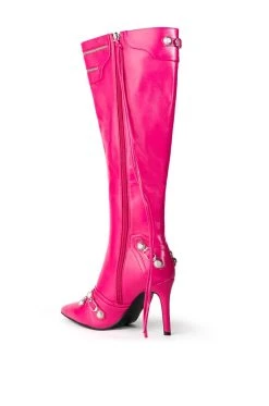 AZALEA WANG JUST FOR YOU STILETTO BOOT IN FUCHSIA -Azalea Wang store azalea wang just for you stiletto boot in fuchsia fuchsia 4 4