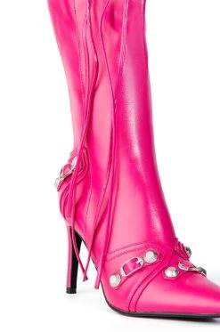 AZALEA WANG JUST FOR YOU STILETTO BOOT IN FUCHSIA -Azalea Wang store azalea wang just for you stiletto boot in fuchsia fuchsia 5 5