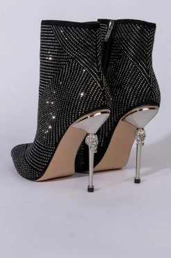 AZALEA WANG KNOCKOUT STILETTO BOOTIE IN BLACK -Azalea Wang store azalea wang knockout stiletto bootie in black black 5 5