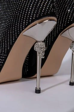 AZALEA WANG KNOCKOUT STILETTO BOOTIE IN BLACK -Azalea Wang store azalea wang knockout stiletto bootie in black black 6 6