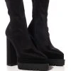 AZALEA WANG LEAH CHUNKY BOOTIE IN BLACK -Azalea Wang store azalea wang leah chunky bootie in black black 1 1