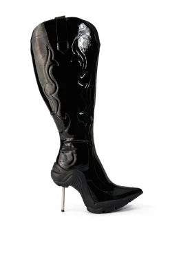 AZALEA WANG LONDON WESTERN BOOT IN BLACK