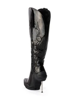 AZALEA WANG LONDON WESTERN BOOT IN BLACK -Azalea Wang store azalea wang london western boot in black black 4 4