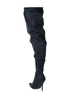 AZALEA WANG MANTIS BAGGY THIGH HIGH BOOT IN BLACK -Azalea Wang store azalea wang mantis baggy thigh high boot in black black 4 4 c1