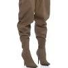 AZALEA WANG MANTIS BAGGY THIGH HIGH BOOT IN KHAKI -Azalea Wang store azalea wang mantis baggy thigh high boot in khaki khaki 1 1