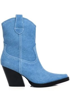 AZALEA WANG MATTY 2 IN 1 BOOT IN DENIM -Azalea Wang store azalea wang matty 2 in 1 boot in denim denim 3 3