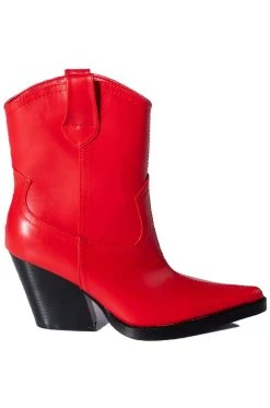 AZALEA WANG MATTY 2 IN 1 BOOT IN RED -Azalea Wang store azalea wang matty 2 in 1 boot in red red 3 3