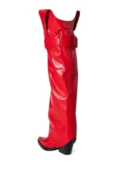 AZALEA WANG MATTY 2 IN 1 BOOT IN RED -Azalea Wang store azalea wang matty 2 in 1 boot in red red 6 6