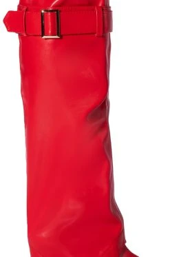 AZALEA WANG MATTY 2 IN 1 BOOT IN RED -Azalea Wang store azalea wang matty 2 in 1 boot in red red 7 7