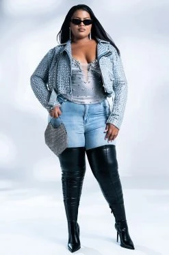 AZALEA WANG MILEY STILETTO STRETCH BOOT WITH 4 WAY STRETCH IN BLACK -Azalea Wang store azalea wang miley stiletto stretch boot in black black 14 14