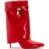 AZALEA WANG MINE FOLD OVER STILETTO BOOTIE IN RED -Azalea Wang store azalea wang mine fold over stiletto bootie in red red 2 2
