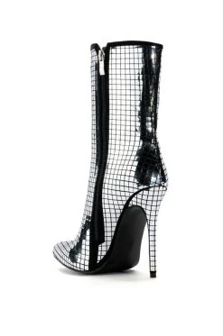 AZALEA WANG MONTROSE STILETTO BOOTIE IN SILVER -Azalea Wang store azalea wang montrose stiletto bootie in silver silver 4 4