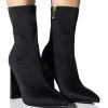 AZALEA WANG MOSCATO NEOPRENE BOOTIE IN BLACK -Azalea Wang store azalea wang moscato neoprene bootie in black black 1 1