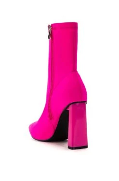 AZALEA WANG MOSCATO NEOPRENE BOOTIE IN PINK -Azalea Wang store azalea wang moscato neoprene bootie in pink pink 4 4
