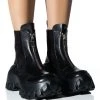 AZALEA WANG NORTH ZIP CHUNKY BOOT IN BLACK -Azalea Wang store azalea wang north zip chunky boot in black black 1 1