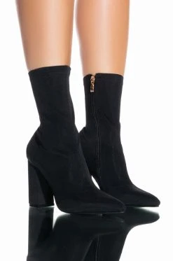 AZALEA WANG NOTHING LASTS FOREVER CHUNKY BOOTIE IN BLACK