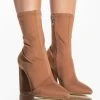 AZALEA WANG NOTHING LASTS FOREVER CHUNKY BOOTIE IN BROWN -Azalea Wang store azalea wang nothing lasts forever chunky bootie in brown brown 1 1