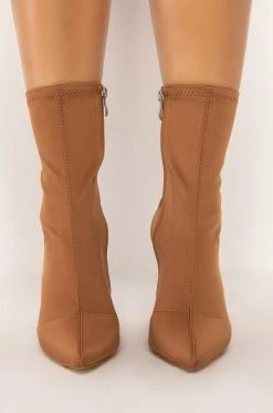 AZALEA WANG NOTHING LASTS FOREVER CHUNKY BOOTIE IN BROWN -Azalea Wang store azalea wang nothing lasts forever chunky bootie in brown brown 3 3