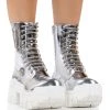 AZALEA WANG OLYMPIA SILVER CHUNKY BOOTIE -Azalea Wang store azalea wang olympia silver chunky bootie silver 1 1