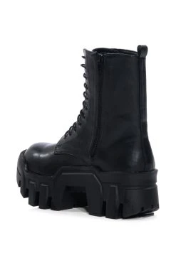 AZALEA WANG OLYMPIA WHITE CHUNKY BOOTIE -Azalea Wang store azalea wang olympia white chunky bootie black 4 4