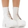 AZALEA WANG OLYMPIA WHITE CHUNKY BOOTIE -Azalea Wang store azalea wang olympia white chunky bootie white 1 1