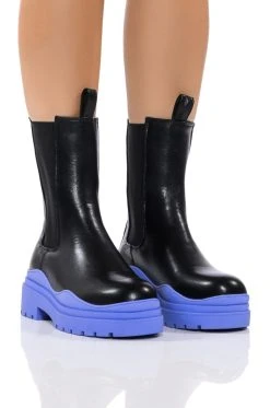 AZALEA WANG ONLY IN MY DREAMS FLATFORM BOOTIE IN PERIWINKLE -Azalea Wang store azalea wang only in my dreams flatform bootie in periwinkle periwinkle 1 1 c1 c1